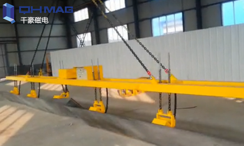 側(cè)吊鋼板磁力吊具，千豪可翻轉(zhuǎn)鋼板電永磁起重器